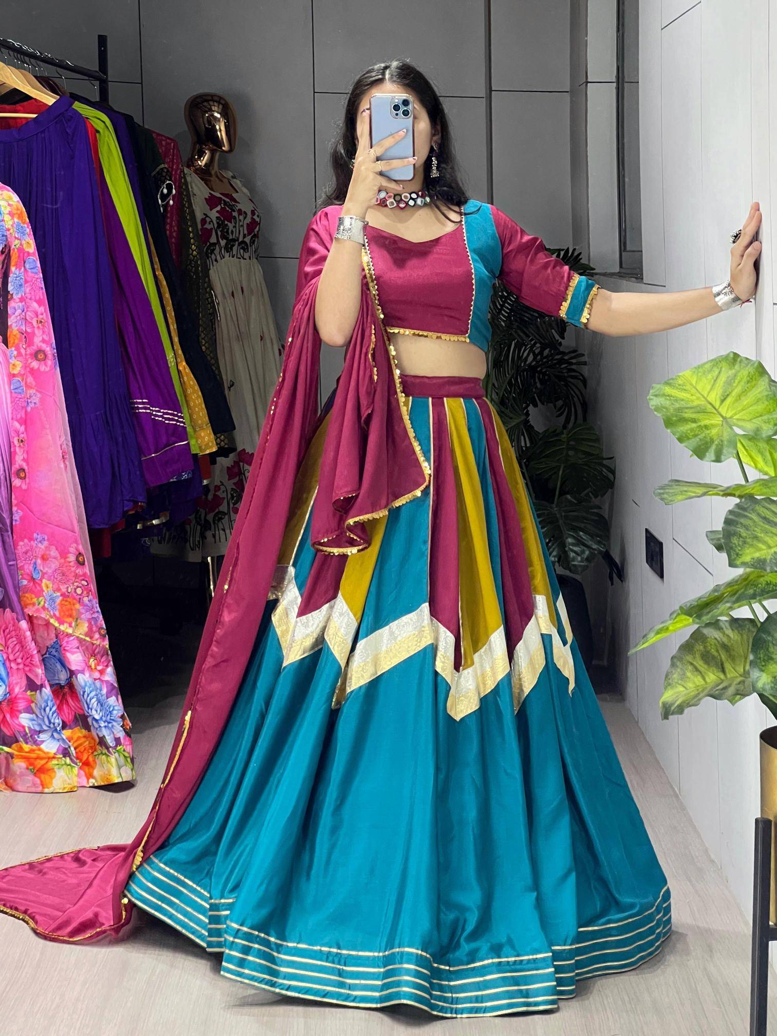 GRTN 8208 MLT Chinon Bollywood style lehengha choli in hydrabad